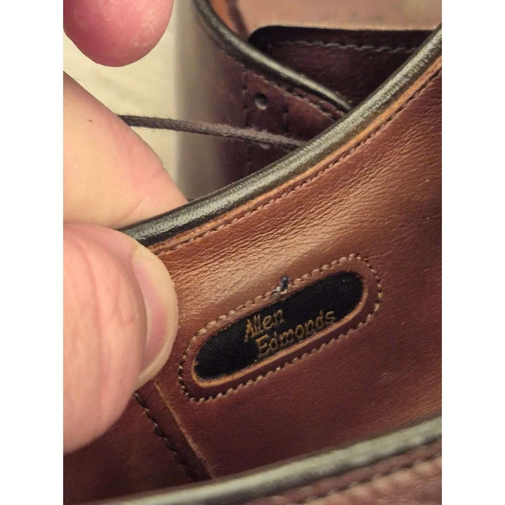 Allen Edmonds Fifth Avenue Brown‎ Leather Cap Toe Brogue Derby Shoes Mens 10.5 D